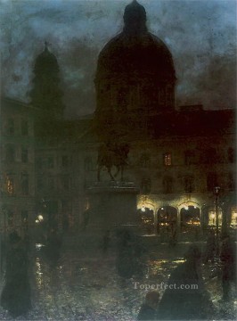 Aleksander Gierymski Painting - plac wittelsbach w w monachium Aleksander Gierymski Realism Impressionism